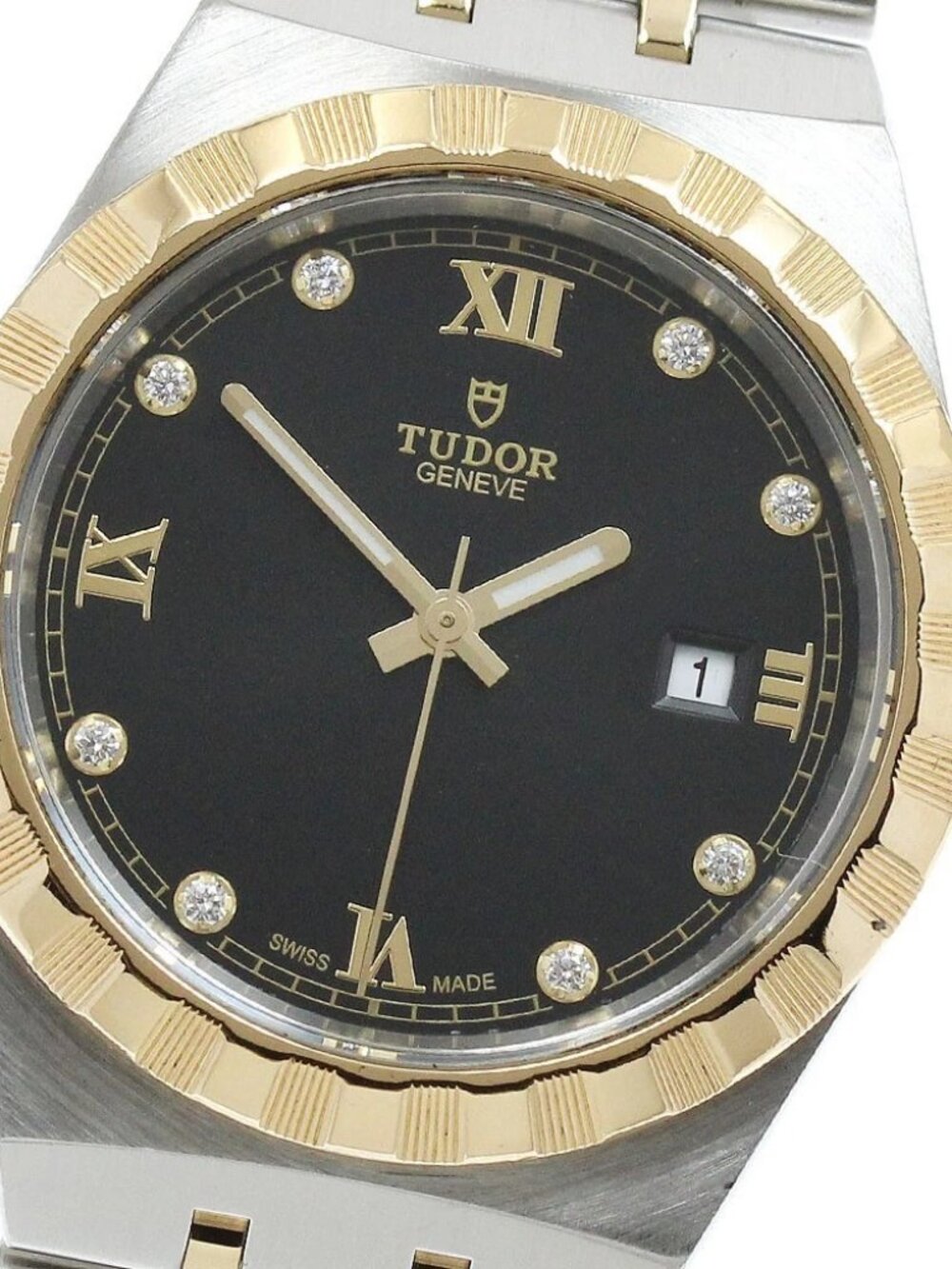 TUDOR Royal 28303 Date 8P diamond black Dial Automatic Ladies Watch